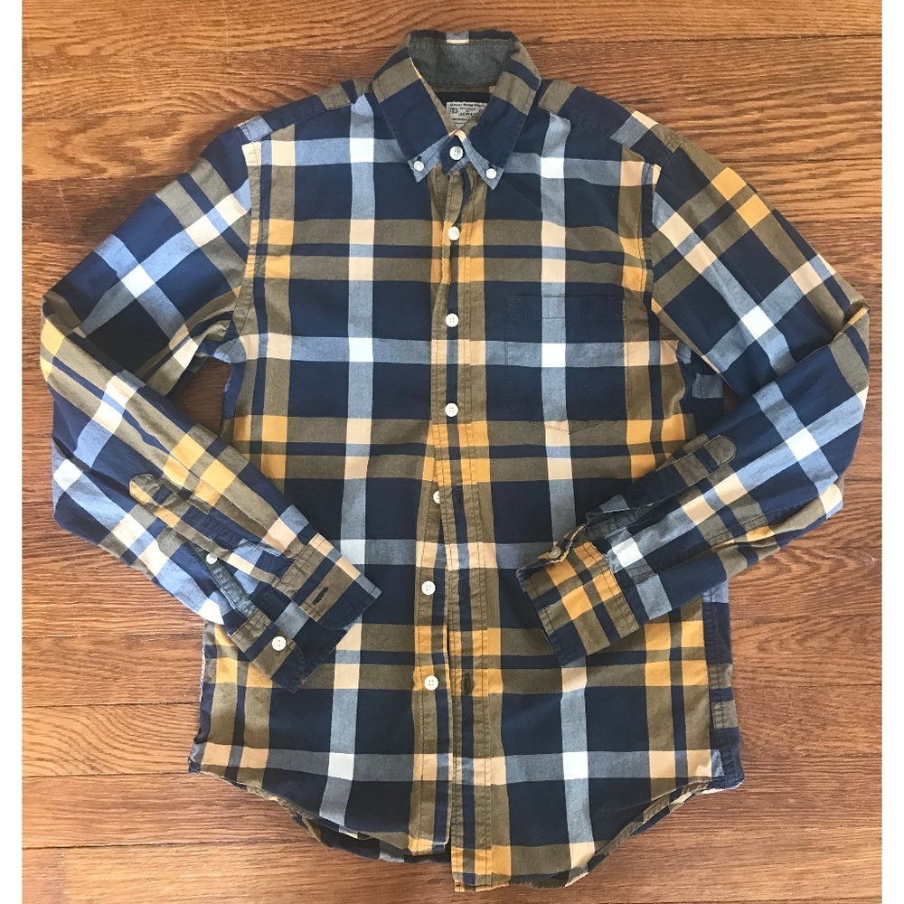 J. Crew Button-up in Blue | White | Yellow Plaid